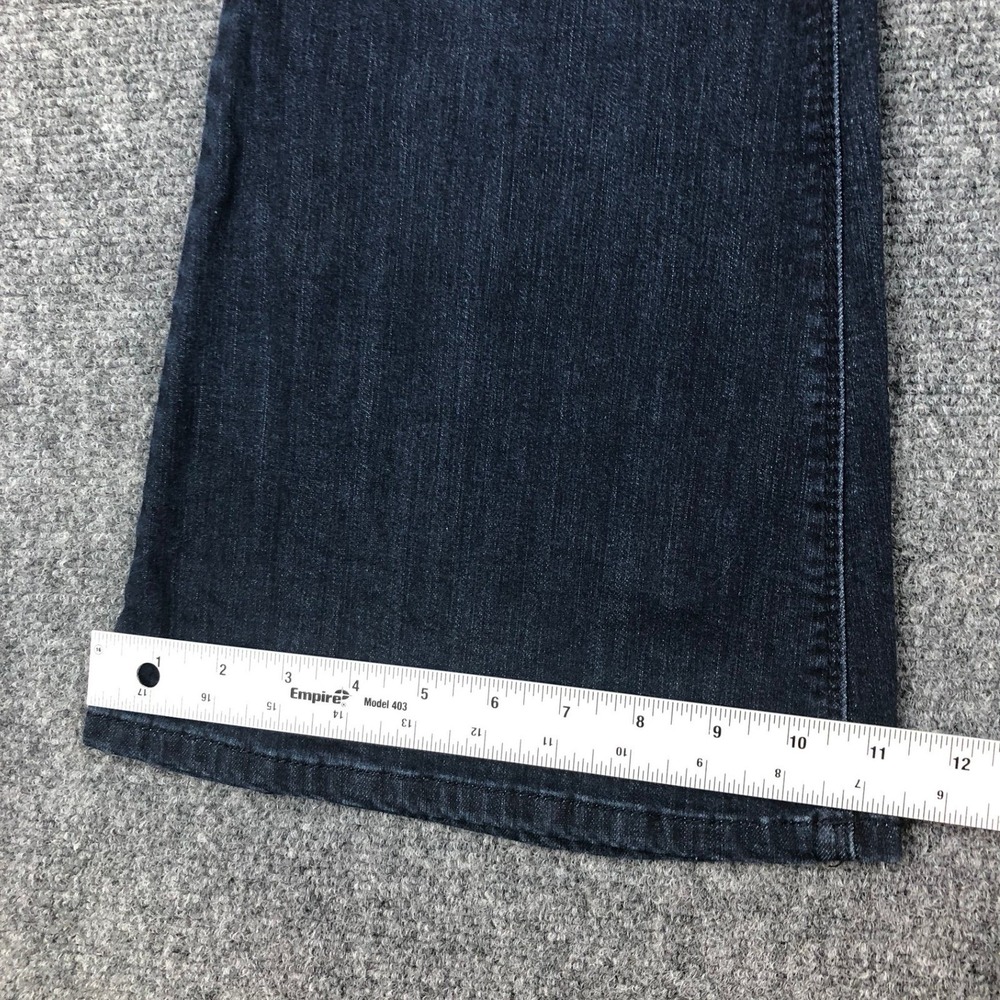 1822 Denim Flare Jeans Dark Wash Whiskered Wide Leg Womens Size 12/31 32x32 - Picture 7 of 13